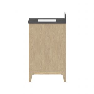 Redmond 37"W Natural blonde Vanity Cabinet with Sintered stone Gray top - Image 6