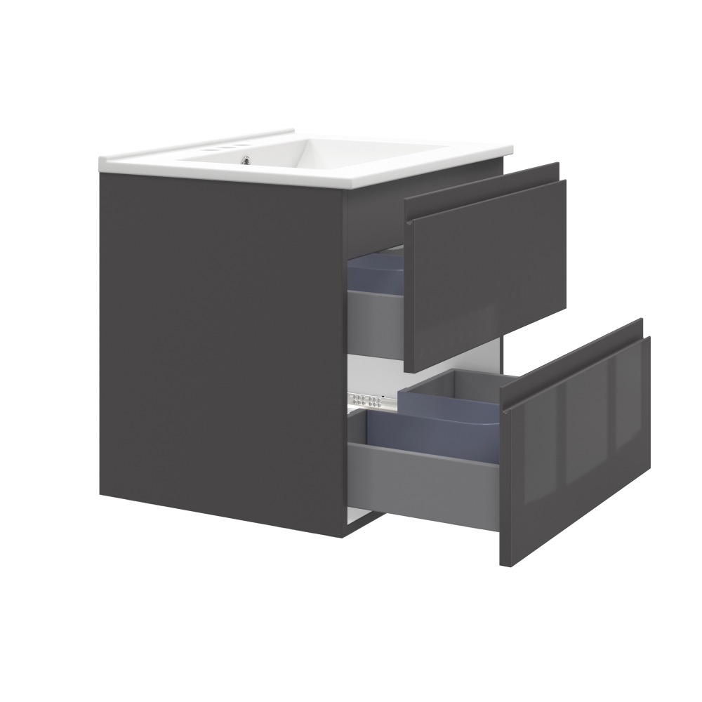 24"W Bari Gray Gloss - Image 2