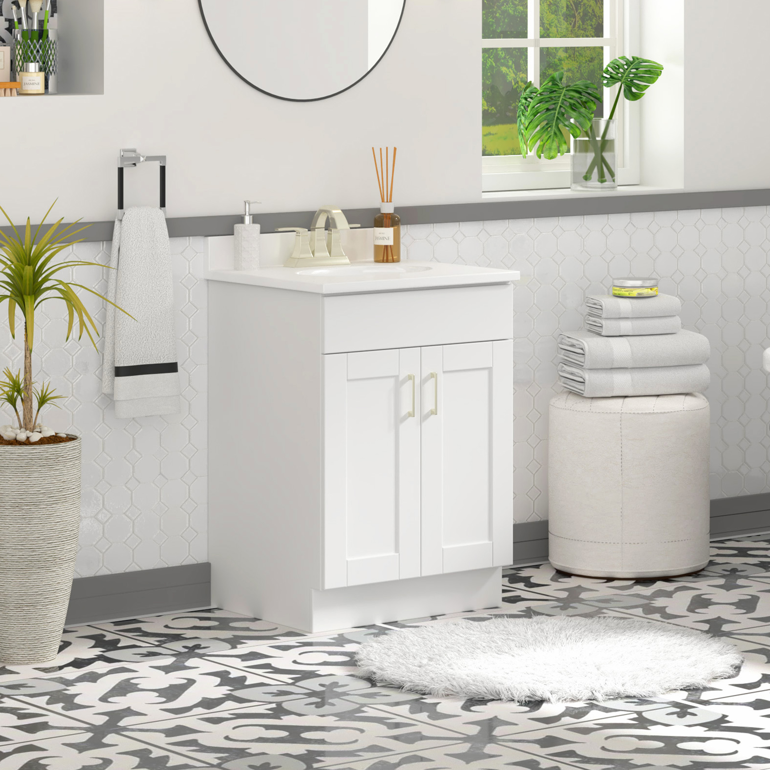 24"W Parma Vanity base GW - Image 4