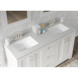61"W x 22"D Silver stream Cultured Marble VT DB RECUM - Image 4