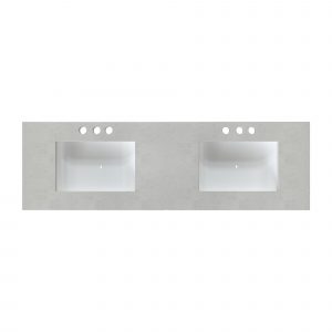 61"W x 22"D Silver stream Cultured Marble VT DB RECUM - Image 3