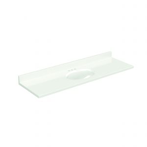 61"WX19"D WHITE OVAL VTOP SB - Image 2