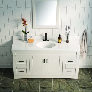 61"WX19"D WHITE OVAL VTOP SB - Image 4