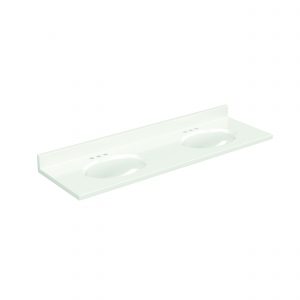 61"WX19"D WHITE OVAL VTOP DB - Image 2