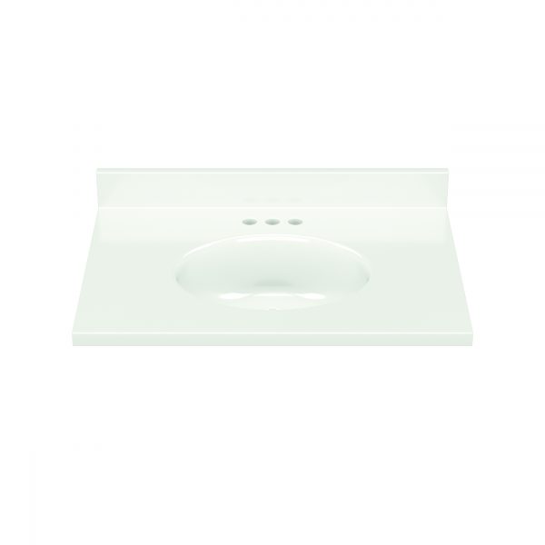 31"WX22"D WHITE OVAL VTOP