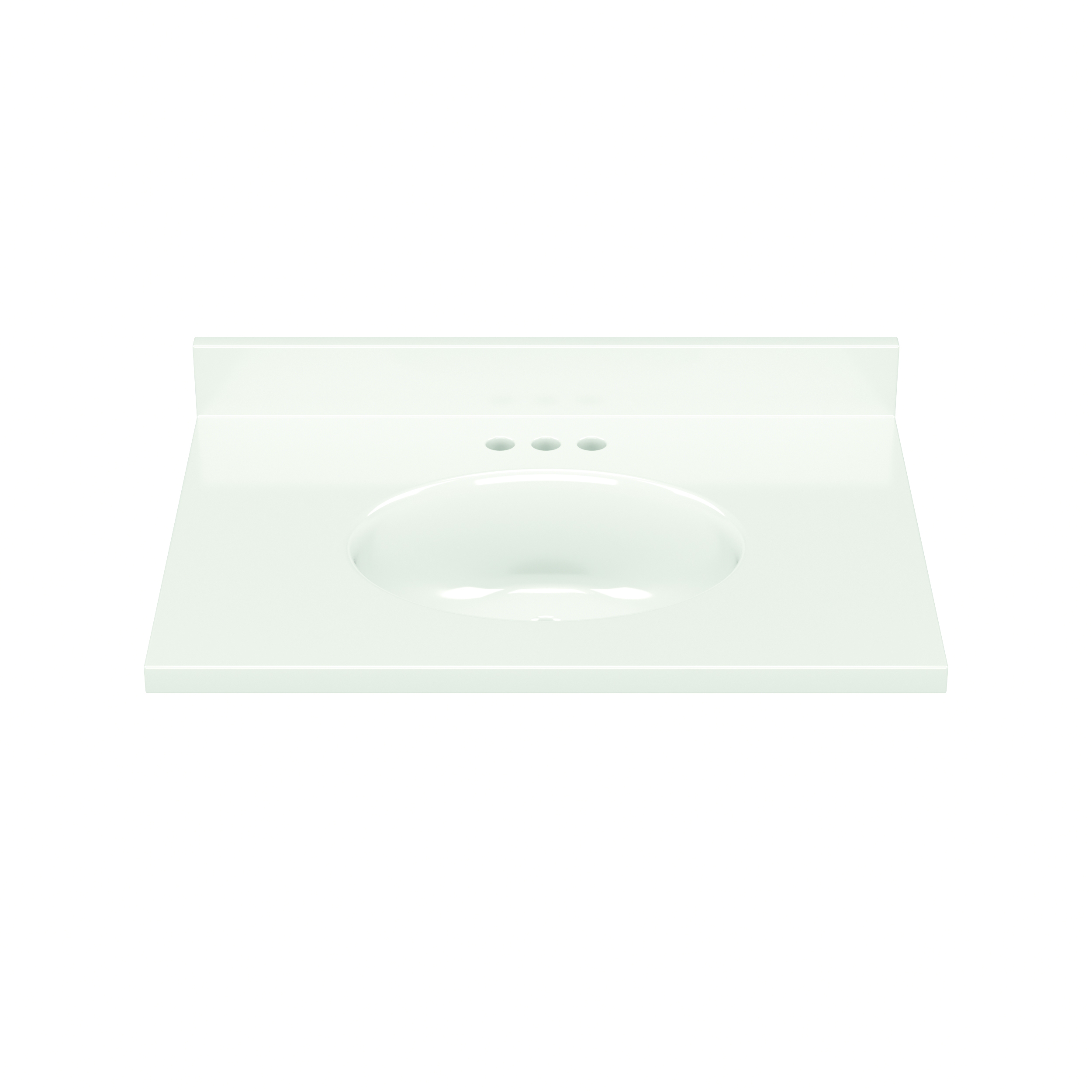 31"WX22"D WHITE OVAL VTOP