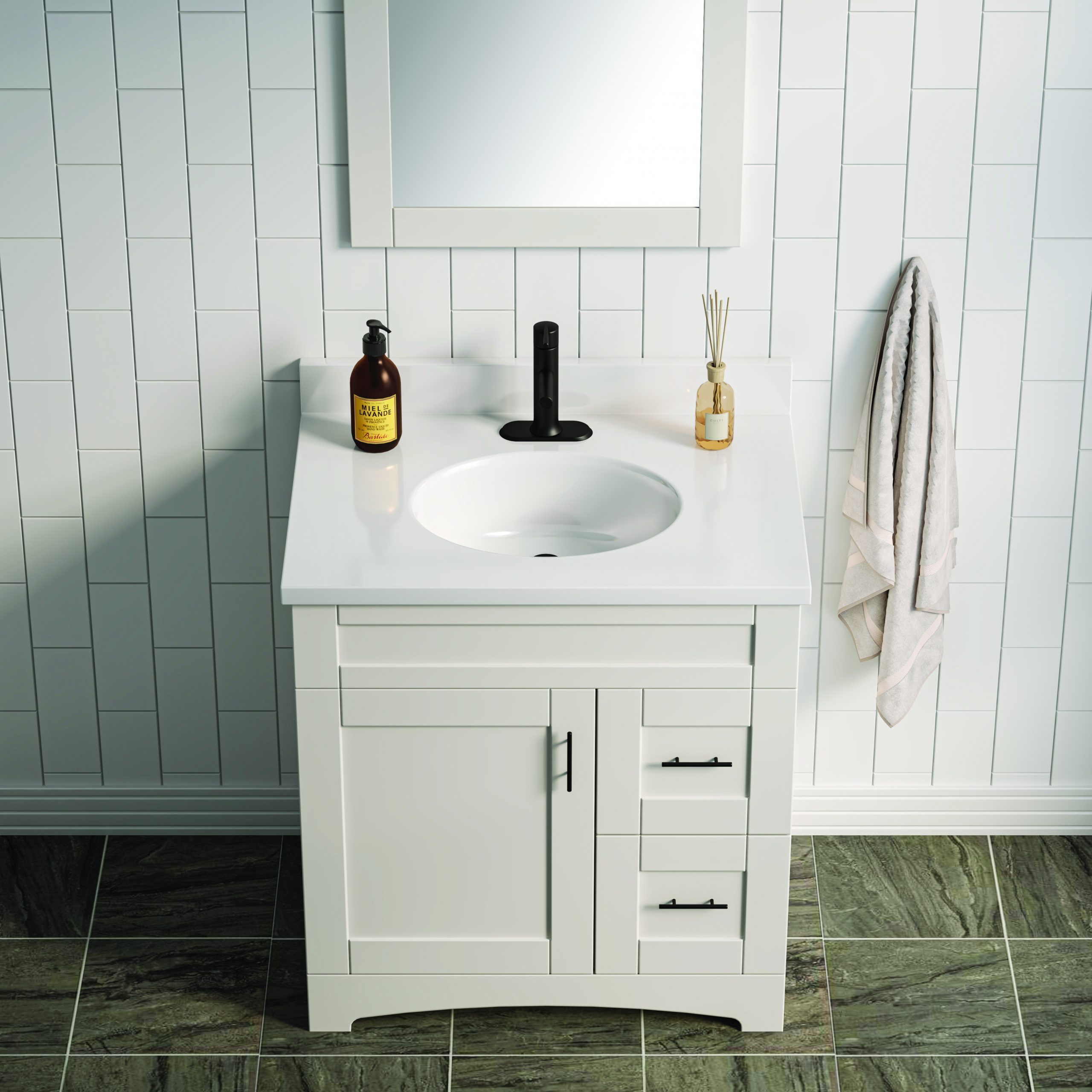 31"WX22"D WHITE OVAL VTOP - Image 4