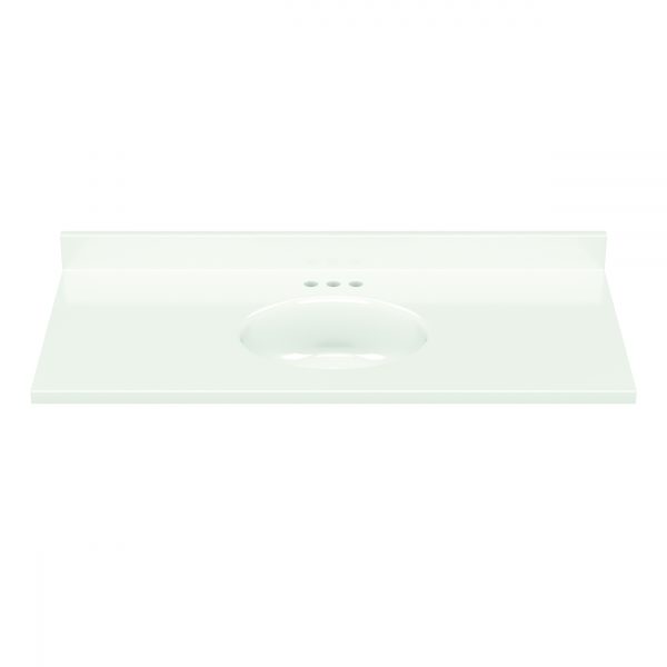 49"WX22"D WHITE OVAL VTOP