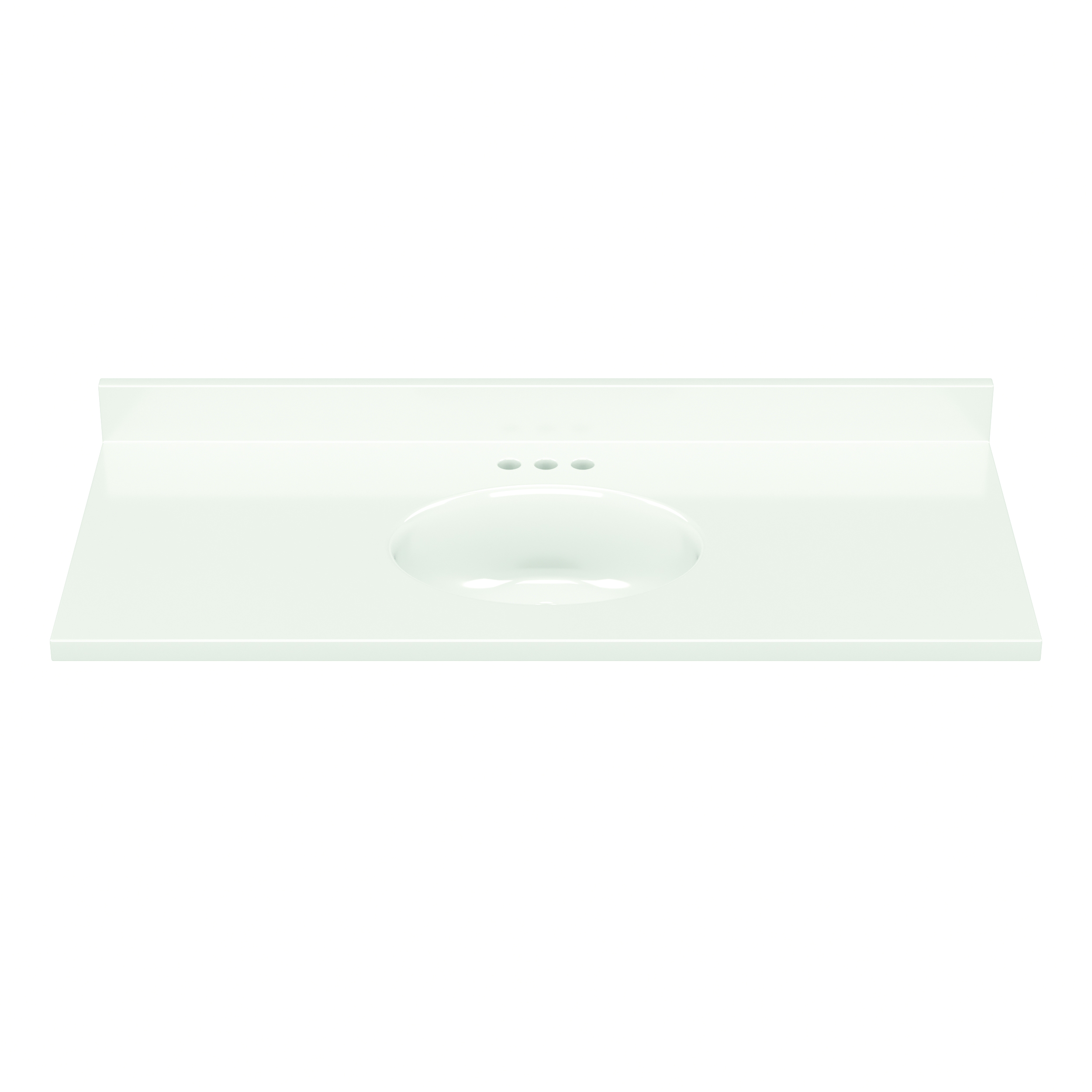 49"WX22"D WHITE OVAL VTOP