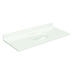 49"WX22"D WHITE OVAL VTOP - Image 2