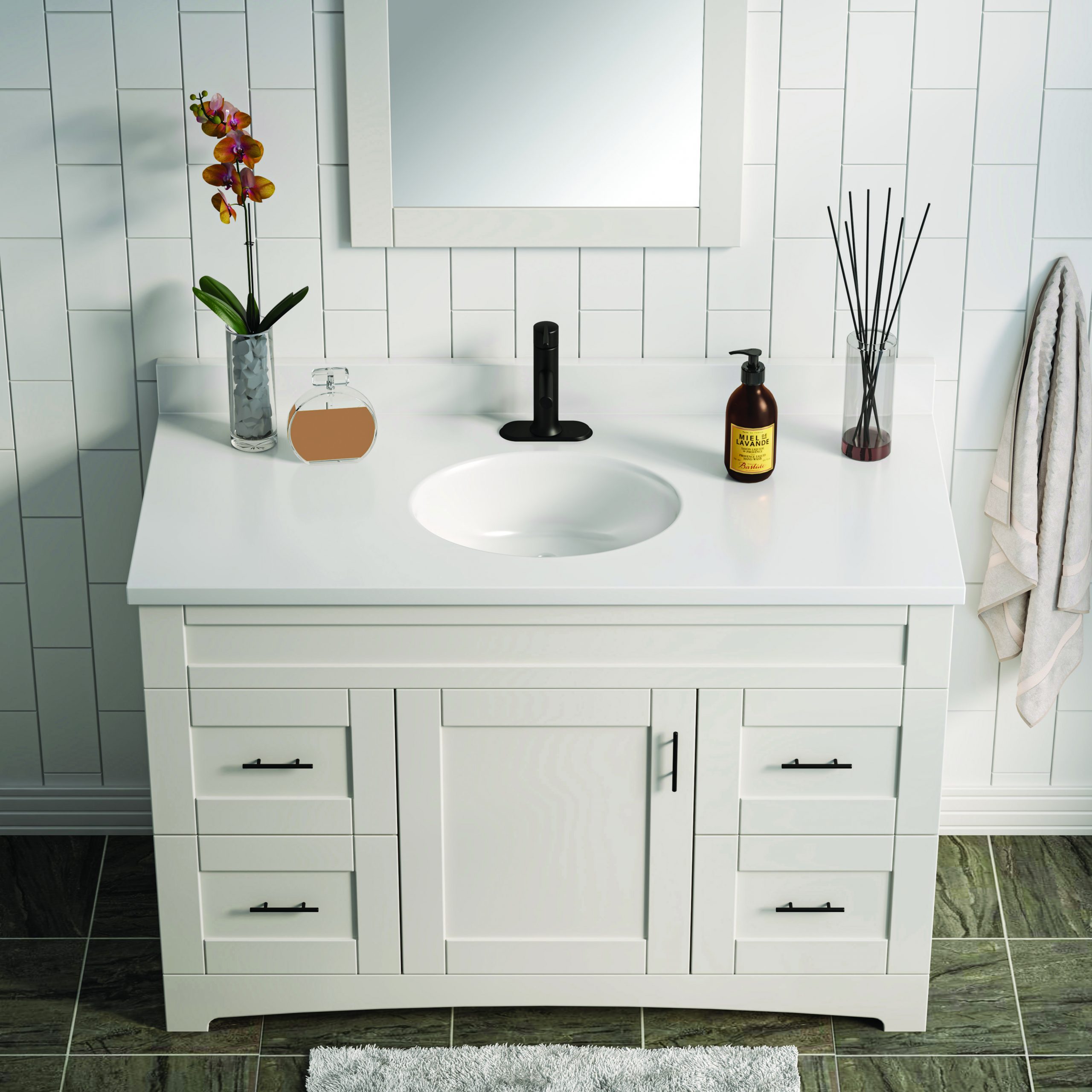 49"WX22"D WHITE OVAL VTOP - Image 4