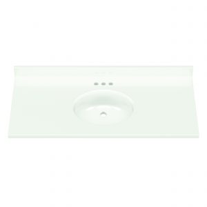 49"WX22"D WHITE OVAL VTOP - Image 3
