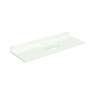 61"WX22"D WHITE OVAL VTOP SB - Image 2