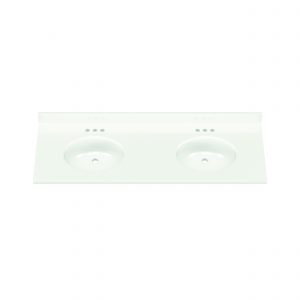 61"WX22"D WHITE OVAL VTOP DB - Image 3