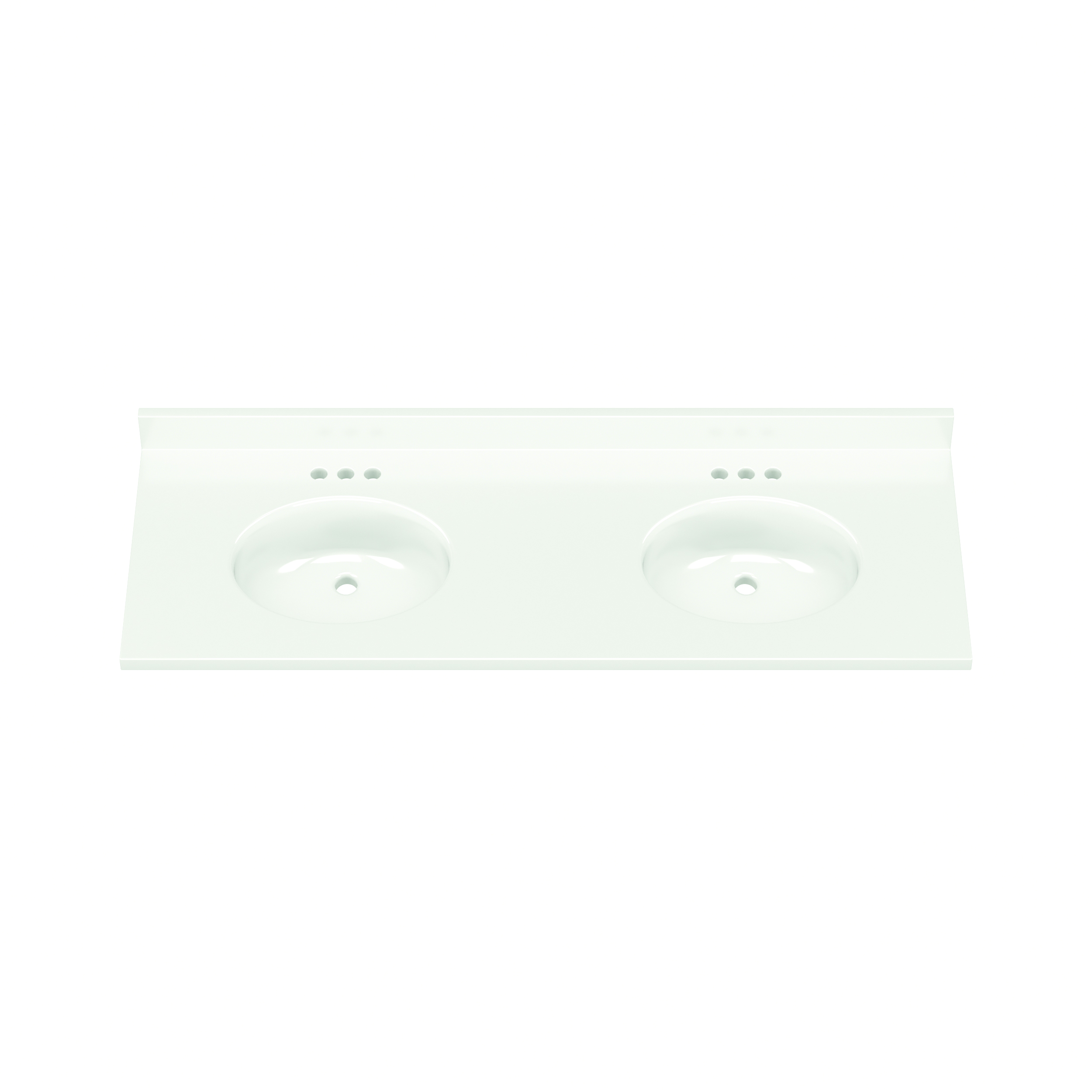 61"WX22"D WHITE OVAL VTOP DB - Image 3