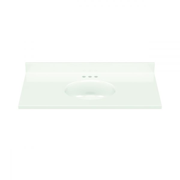 43"WX22"D WHITE OVAL VTOP
