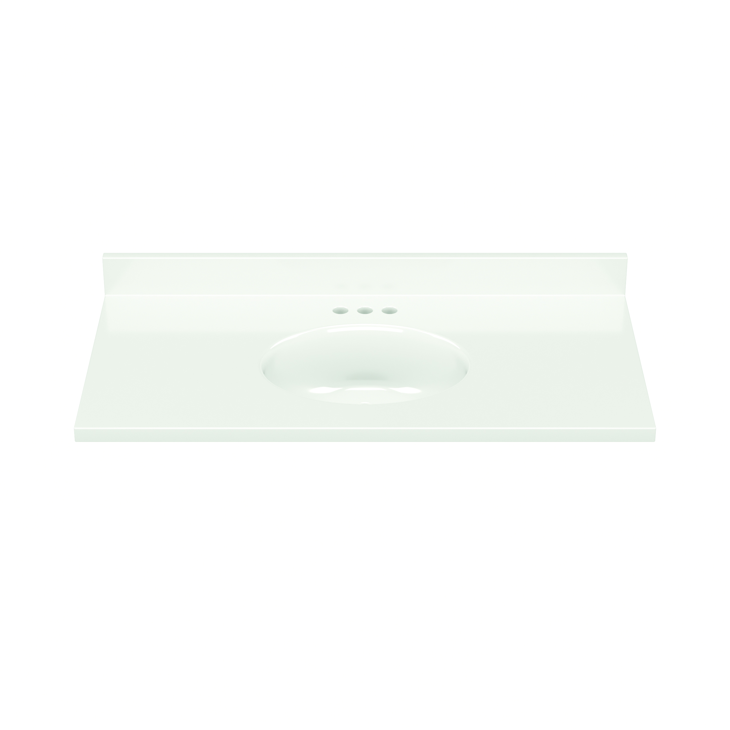 43"WX22"D WHITE OVAL VTOP