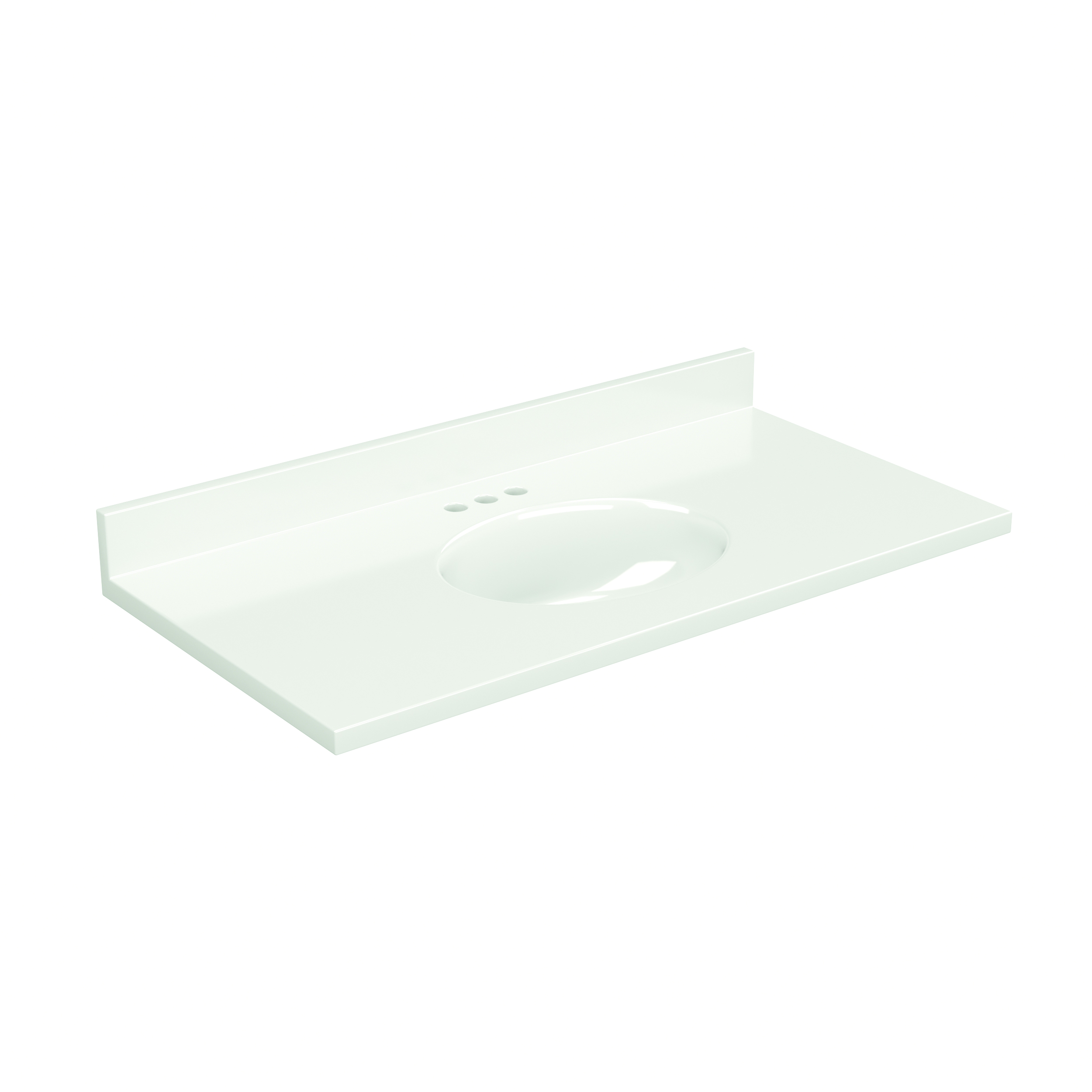 43"WX22"D WHITE OVAL VTOP - Image 2