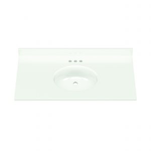 43"WX22"D WHITE OVAL VTOP - Image 3