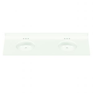 73"WX22"D WHITE OVAL VTOP DB - Image 2