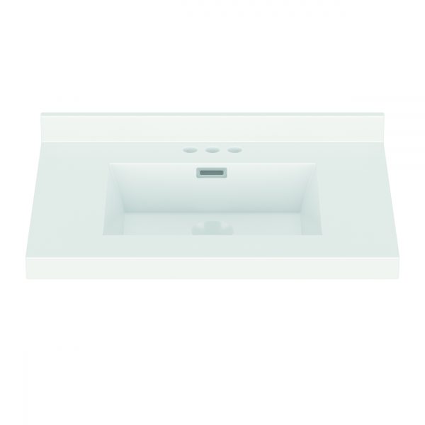 31"Wx22"D WHITE RECT VTOP